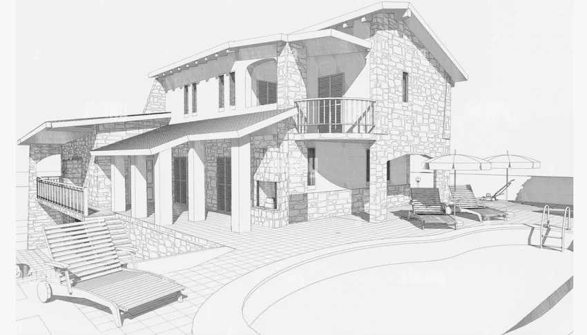 Sáng tạo với tranh tô màu biệt thự châu Âu đẹp