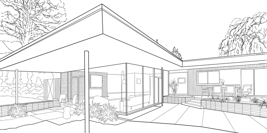 Tô màu tranh tô màu biệt thự đơn lập đẹp mắt