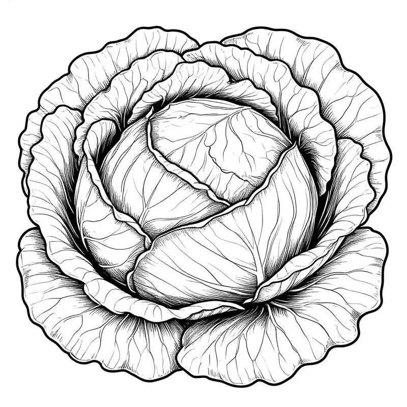 Tham khảo mẫu tranh tô màu cây bắp cải