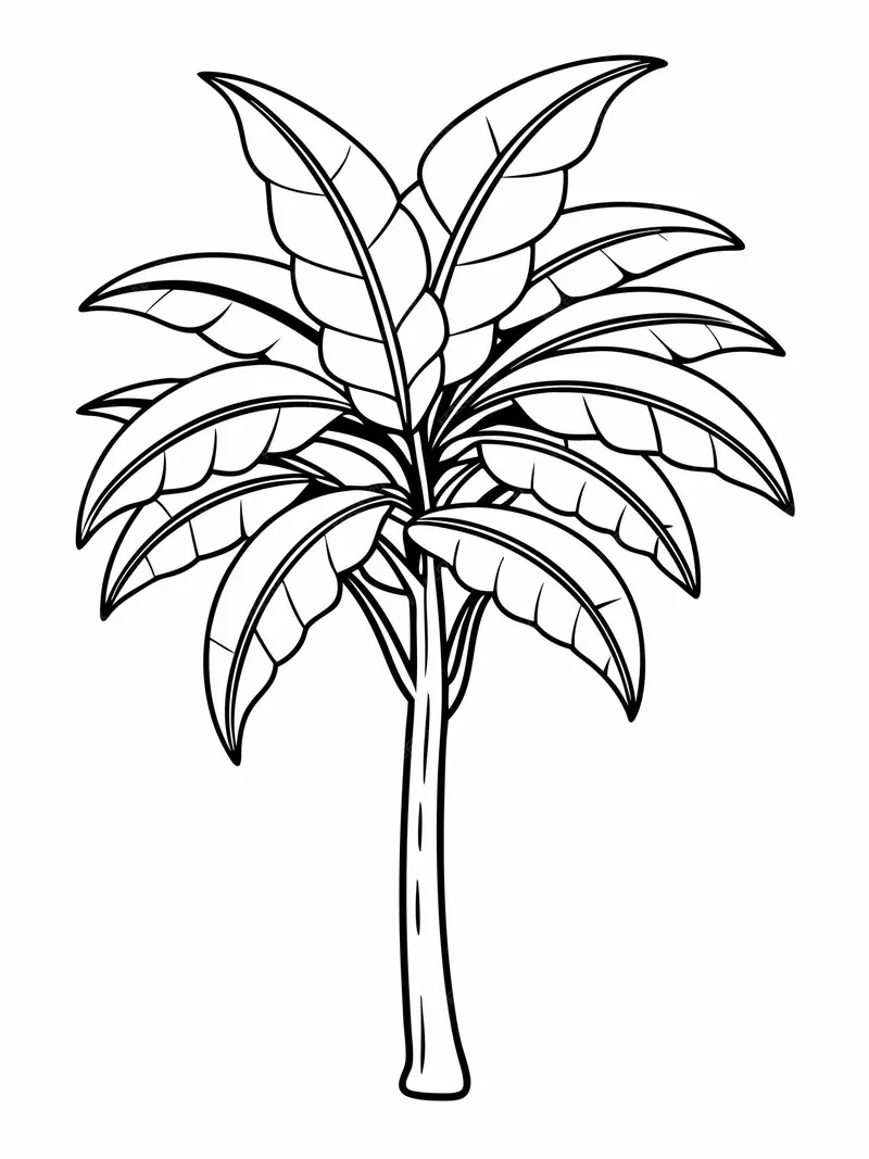 In tranh tô màu cây chuối