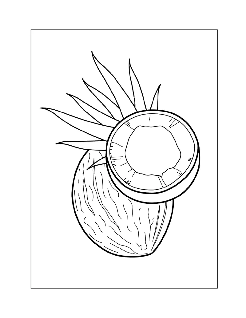 Cùng bé tập tô màu cây dừa