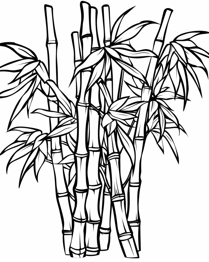 Khám phá file in tranh tô màu cây trúc