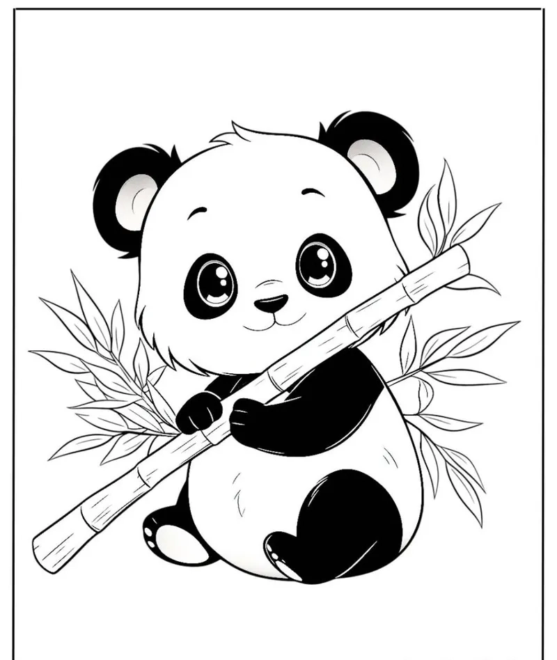 Cùng bé tập tô màu cây trúc