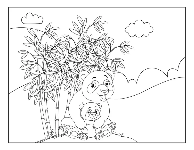 Giới thiệu mẫu tô màu cây trúc độc đáo