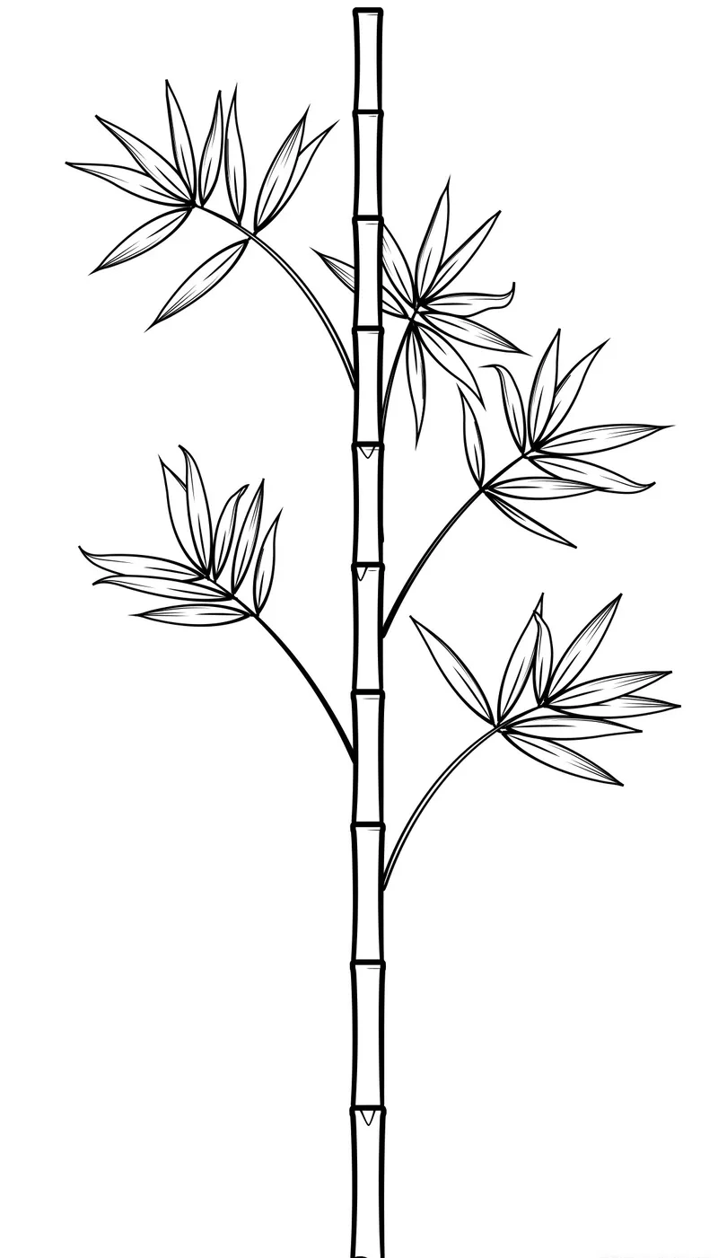 Chiêm ngưỡng tranh tô màu cây trúc đẹp