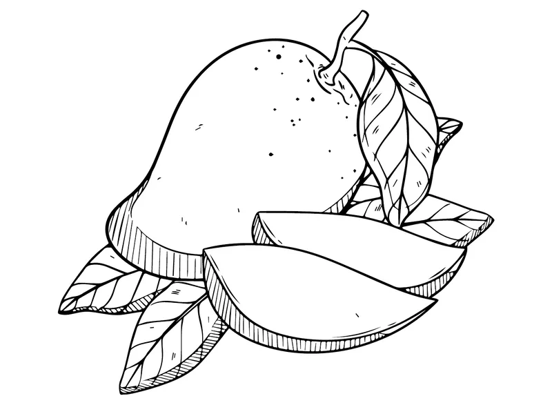 Tranh tô màu chủ đề cây ăn quả