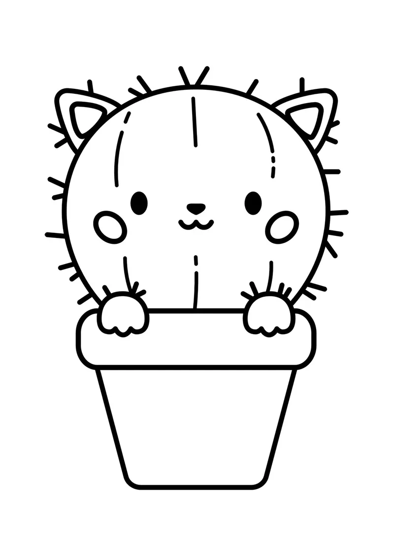 Sách tô màu cây xương rồng