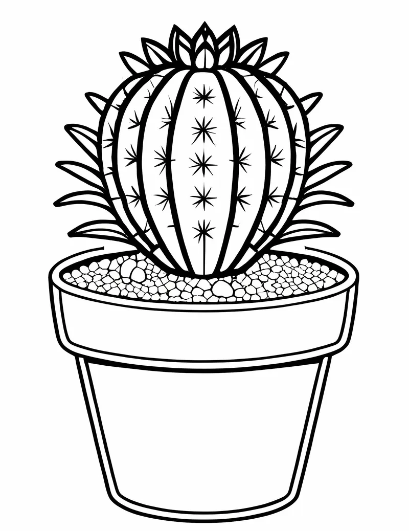 Tập tô màu cây xương rồng