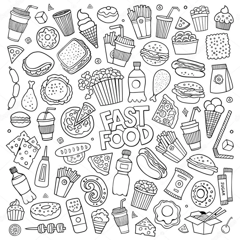 Bé mê mẩn với tô màu fast food đầy màu sắc