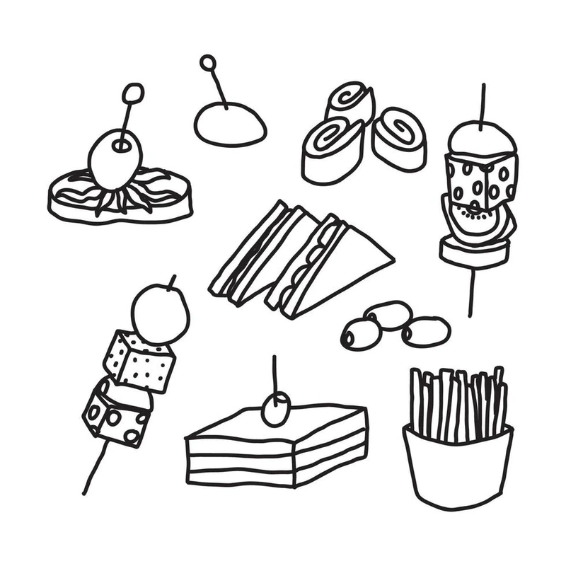 Bé học và chơi với tranh tô màu đồ ăn cho bé