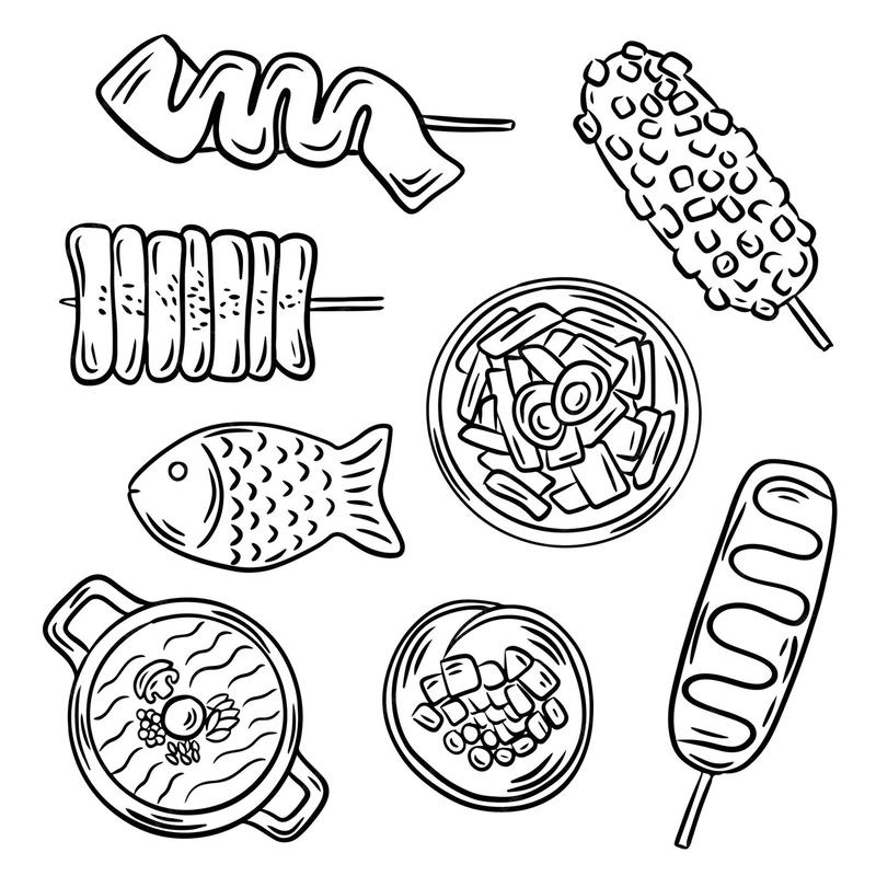 Mini nhưng vui với tranh tô màu món ăn dễ vẽ