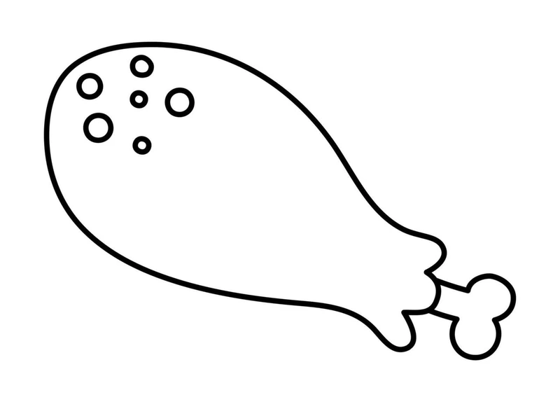 Bé vui chơi cùng hình tô màu gà rán