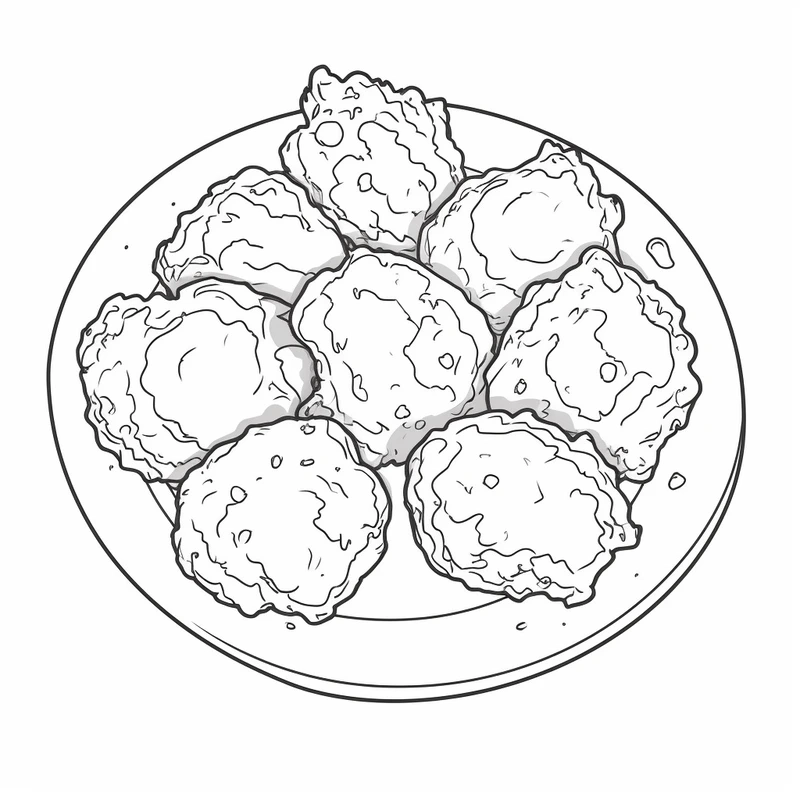 Bé vui chơi với tranh tô màu gà chiên rán