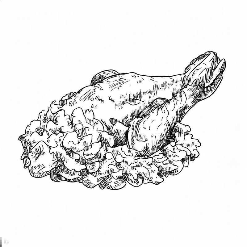 Bé yêu thích tranh tô màu gà chiên