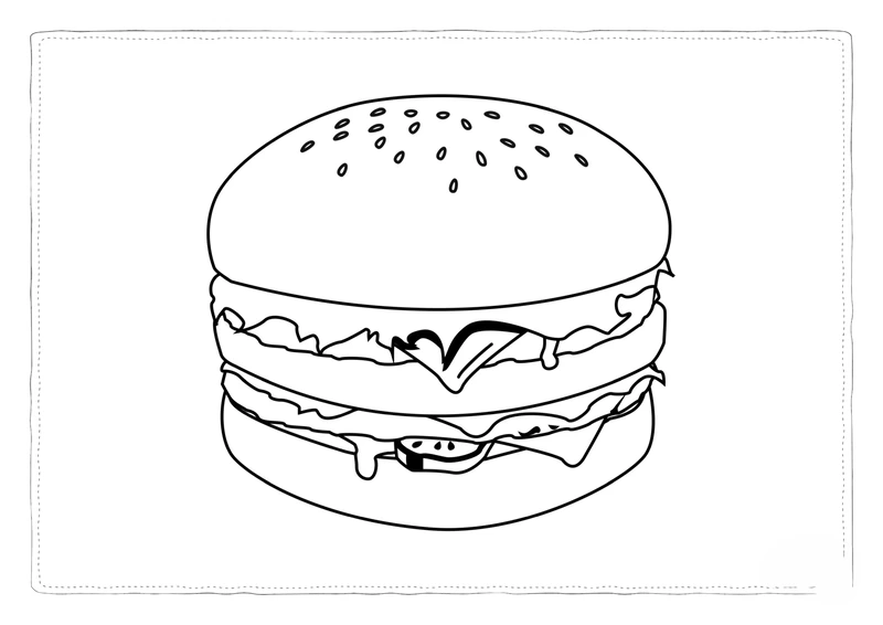 Tranh tô màu hamburger là gì?