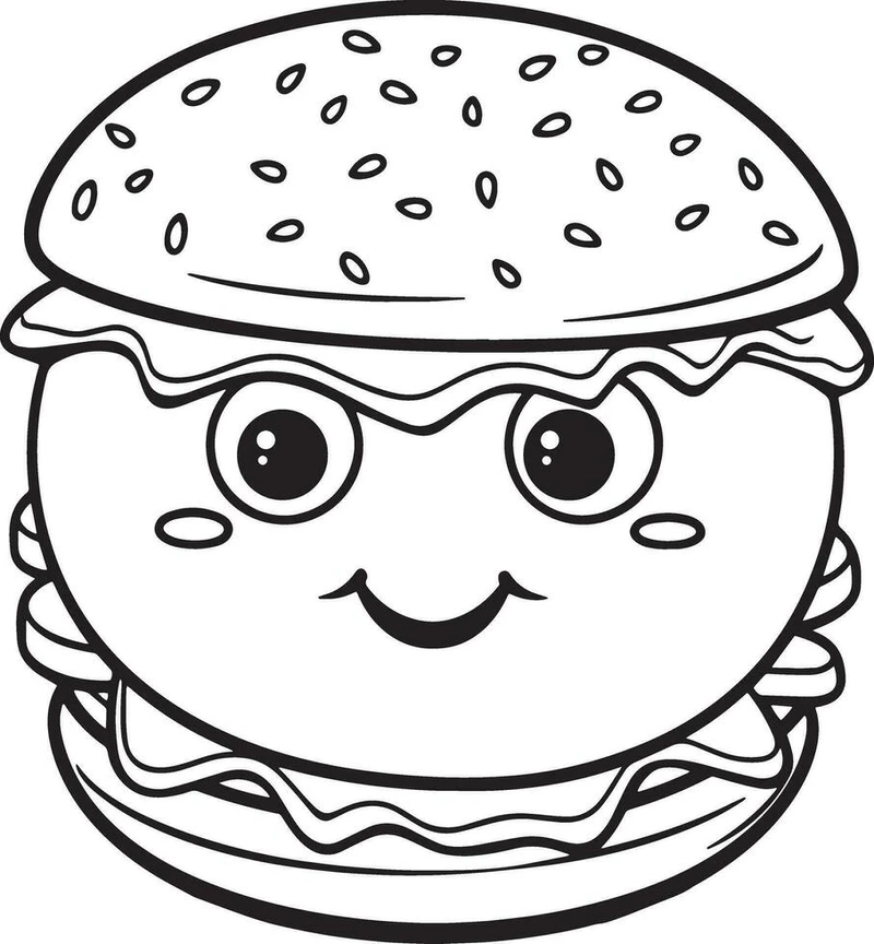 Khám phá màu sắc tranh tô màu hamburger pdf