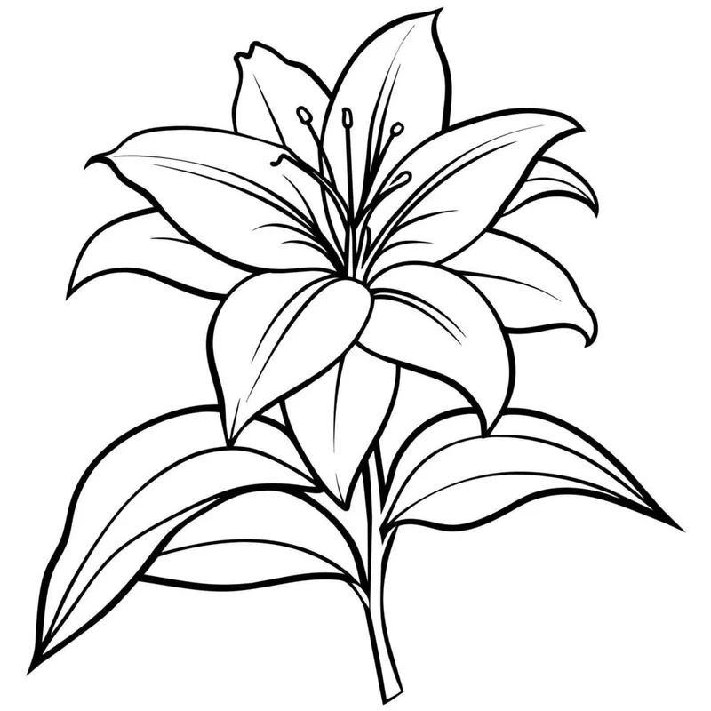 Bé yêu vui chơi với tô màu hoa huệ cho bé