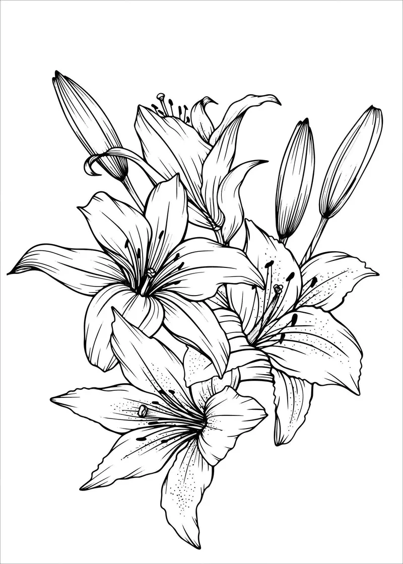 Trải nghiệm 3D sinh động cùng tô màu hoa huệ 3d