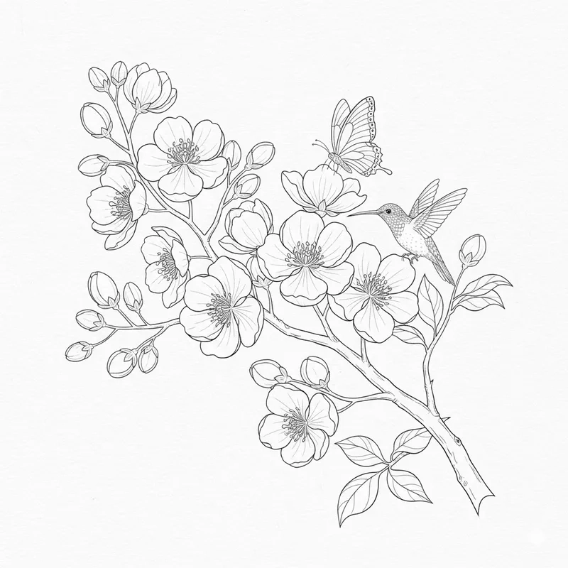 Khám phá miễn phí tranh tô màu hoa mai free ngay