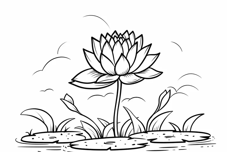 Chiêm ngưỡng tranh tô màu hoa sen đẹp tinh tế