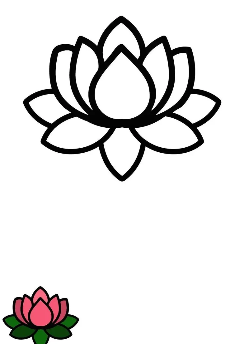 Tải tranh tô màu hoa sen thu hút