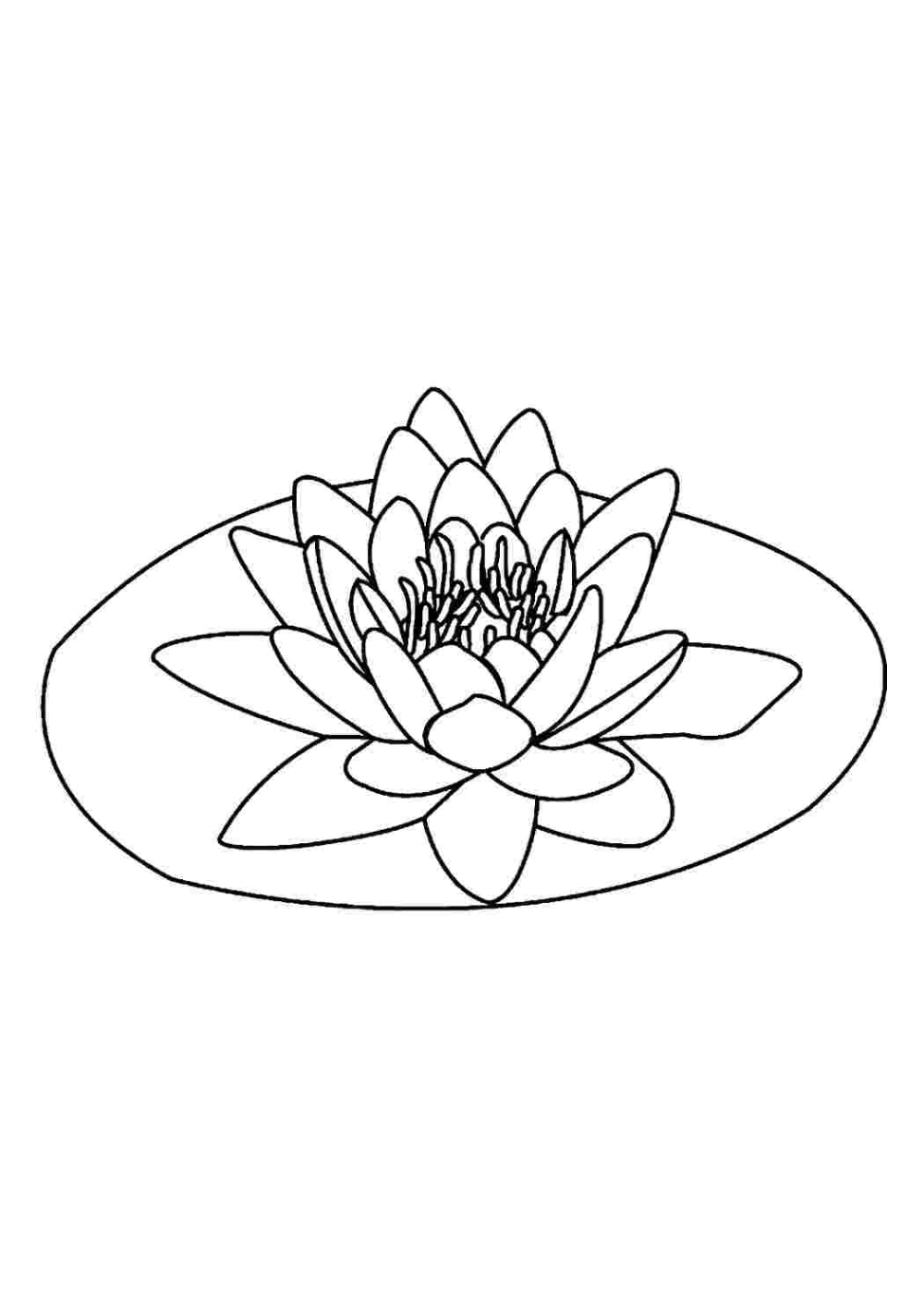 Hình vẽ tô màu hoa sen