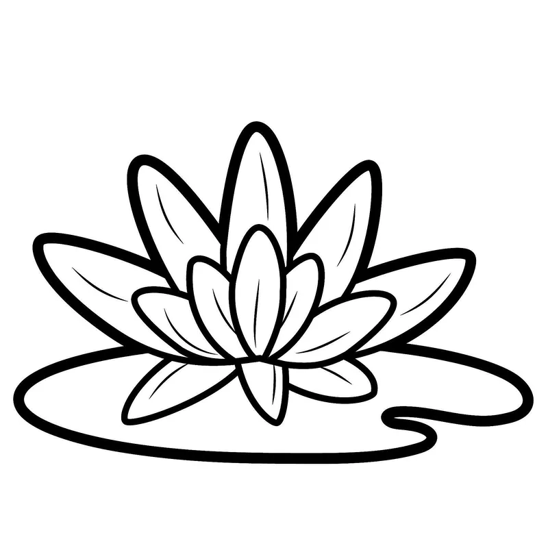 Tranh tô màu hoa sen quốc hoa Việt Nam