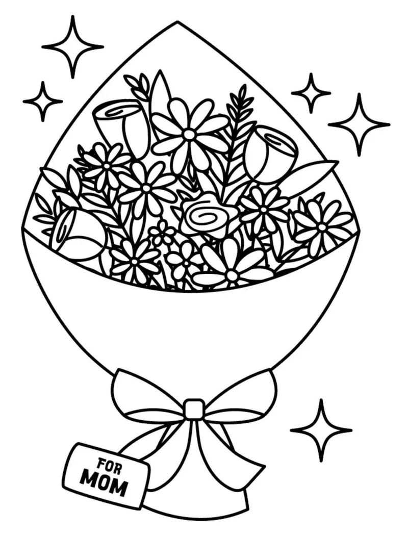 Sáng tạo rực rỡ với tô màu hoa tặng mẹ đẹp nhất