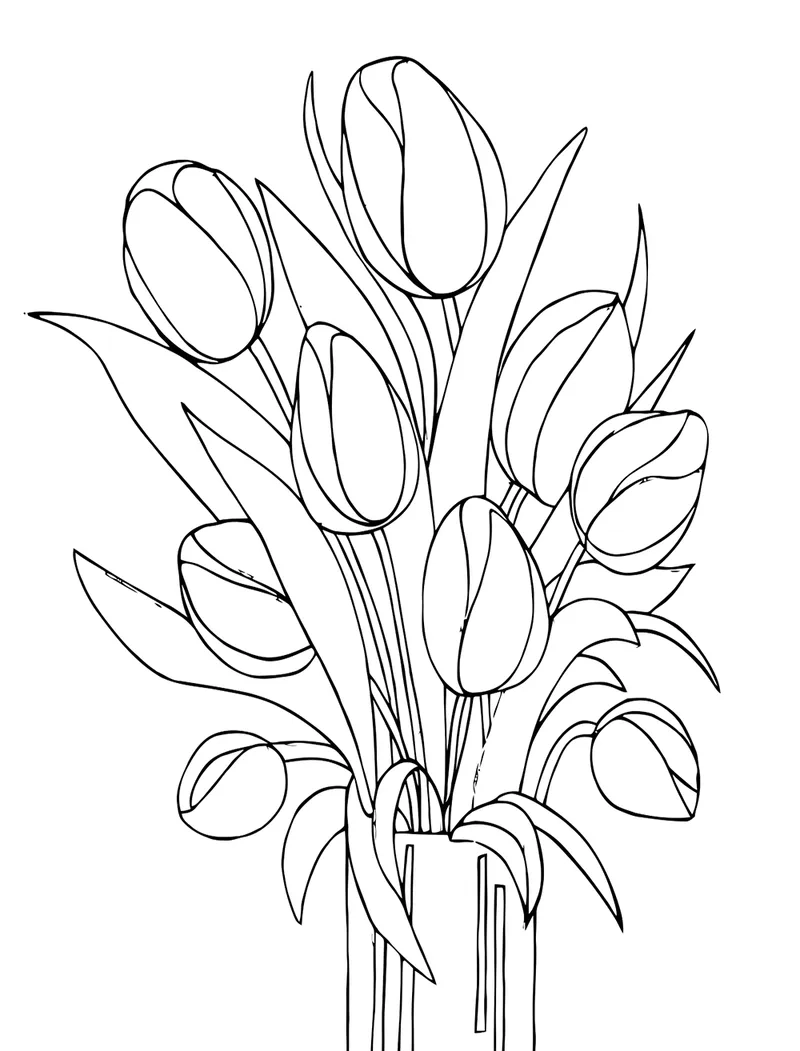 Học vẽ dễ dàng với hướng dẫn tô màu hoa tulip