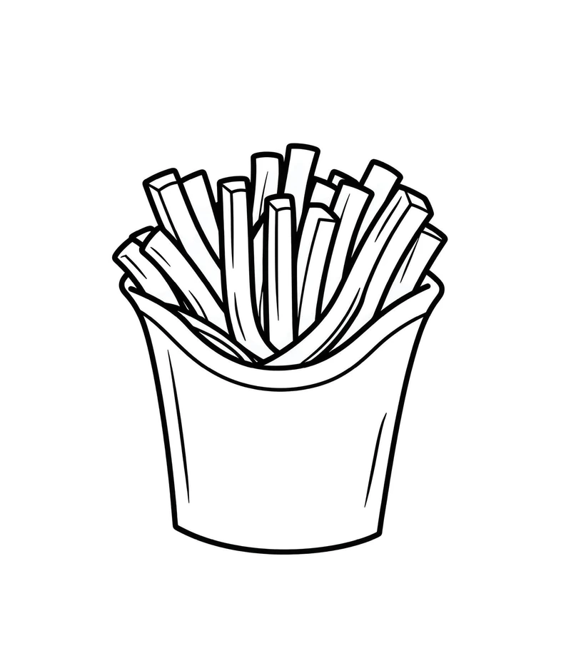 Khám phá ngay tranh tô màu khoai tây chiên đẹp cho bé yêu