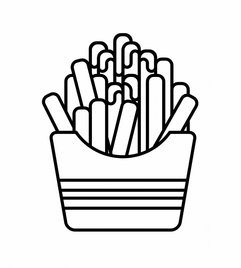 Giờ chơi thêm thú vị với tranh tô màu khoai tây chiên