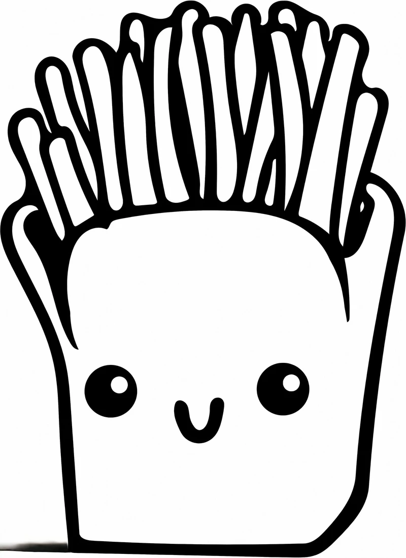 Bé tập tô dễ dàng với tranh tô màu khoai tây chiên dễ tô