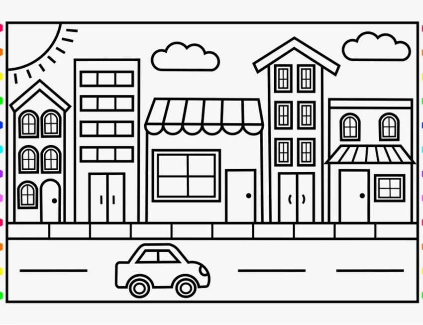 Tô màu môi trường đô thị xanh sạch và thân thiện