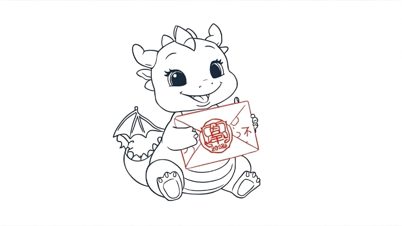 Hướng dẫn bé vẽ bao lì xì đơn giản với các nét cơ bản