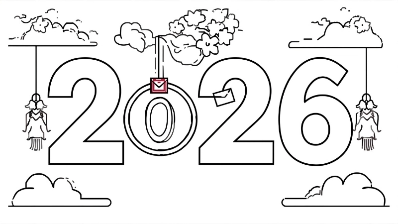 Hình ảnh bé chúc tết nhận lì xì tô màu vui vẻ bên gia đình