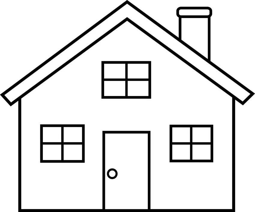 Tranh tô màu nhà ống khói cho bé giúp rèn luyện khéo tay