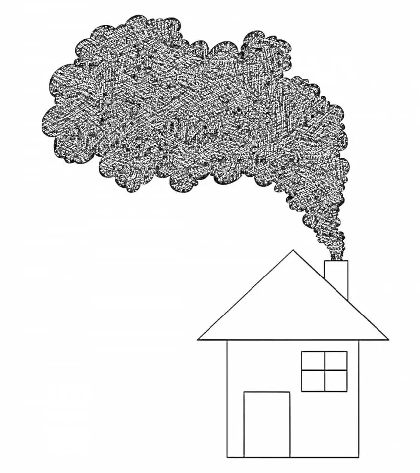 Tô màu ngôi nhà có ống khói dễ thương, kích thích trí tưởng tượng