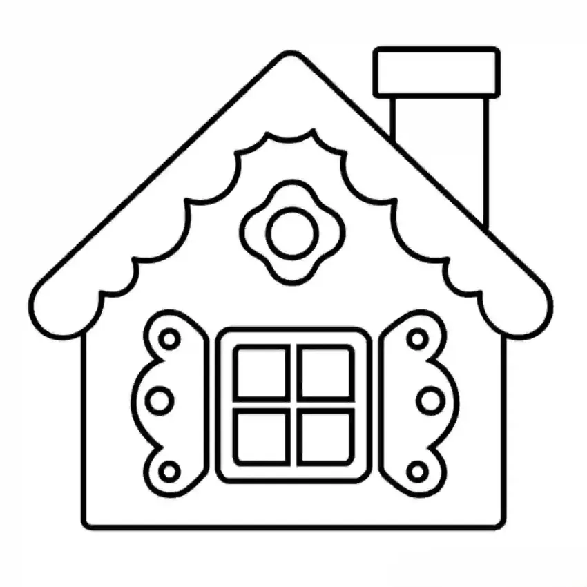 Mẫu tranh tô màu nhà ống khói đẹp mắt, bé tô thỏa thích