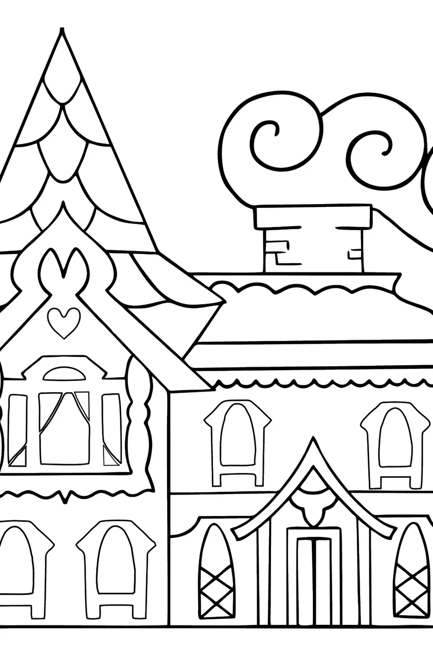 Tranh tô màu phong cảnh cổ tích đẹp mắt và sinh động