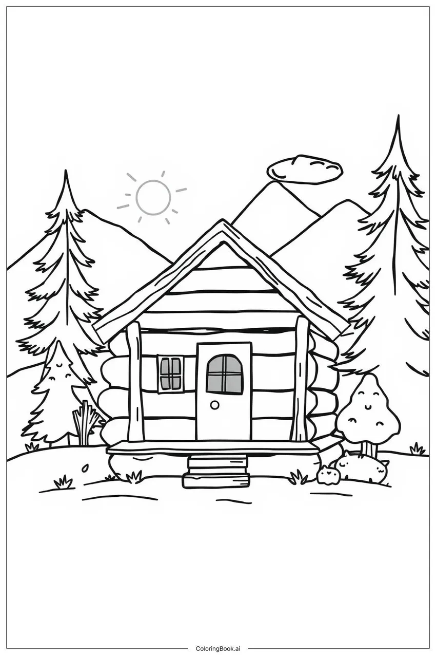 Tranh tô màu mái ngói cổ giúp bé học về kiến trúc cổ xưa