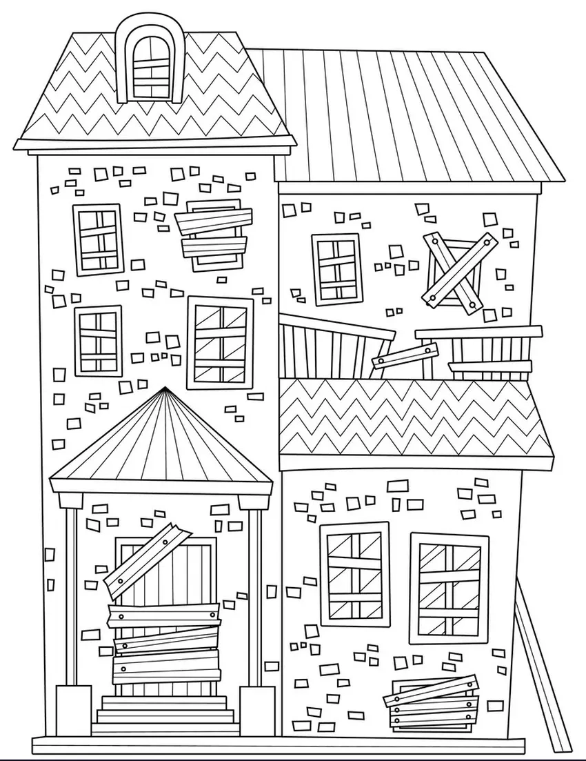 Tô màu tranh tô màu kiến trúc cổ thú vị và giàu học hỏi