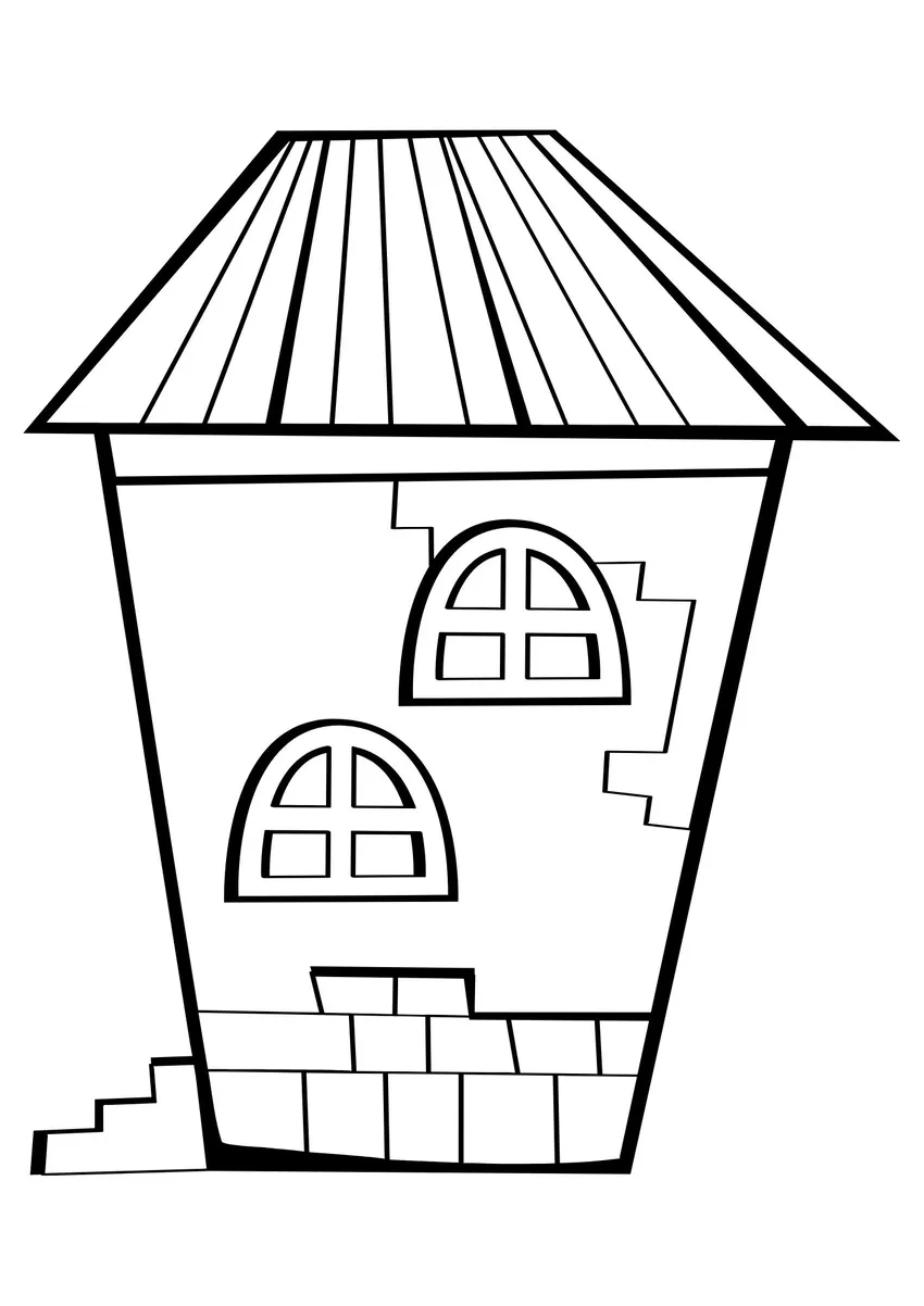 Tô màu tranh tô màu ngôi nhà cổ kính đẹp mắt và hấp dẫn