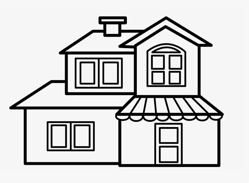 Bé khám phá tranh tô màu nhà đẹp hấp dẫn và thú vị mỗi ngày