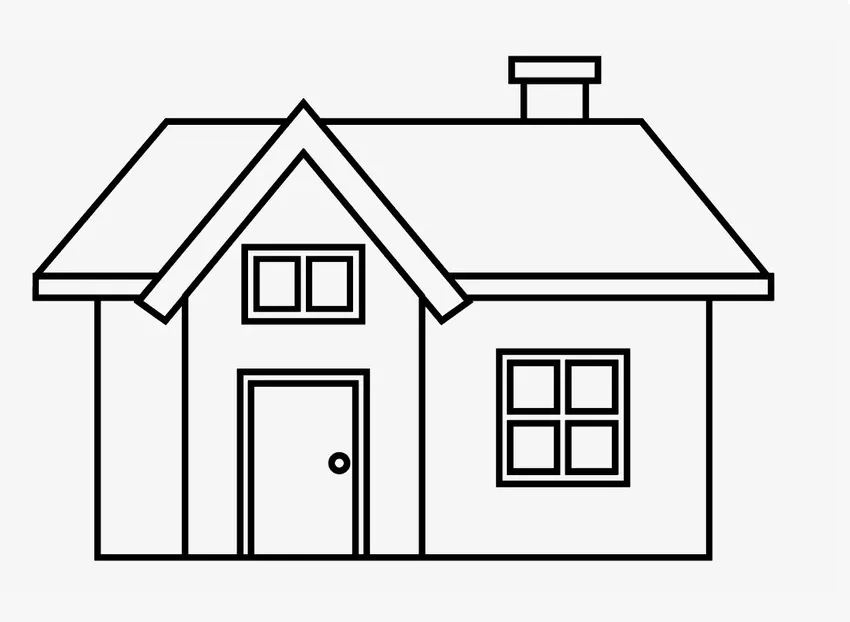 Tranh tô màu nhà đẹp sáng tạo hình độc đáo cho bé vui học