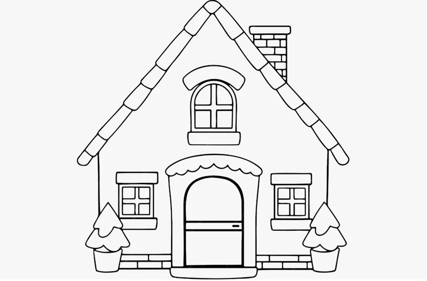 Tô màu tranh tô màu nhà dân gian Việt Nam truyền thống