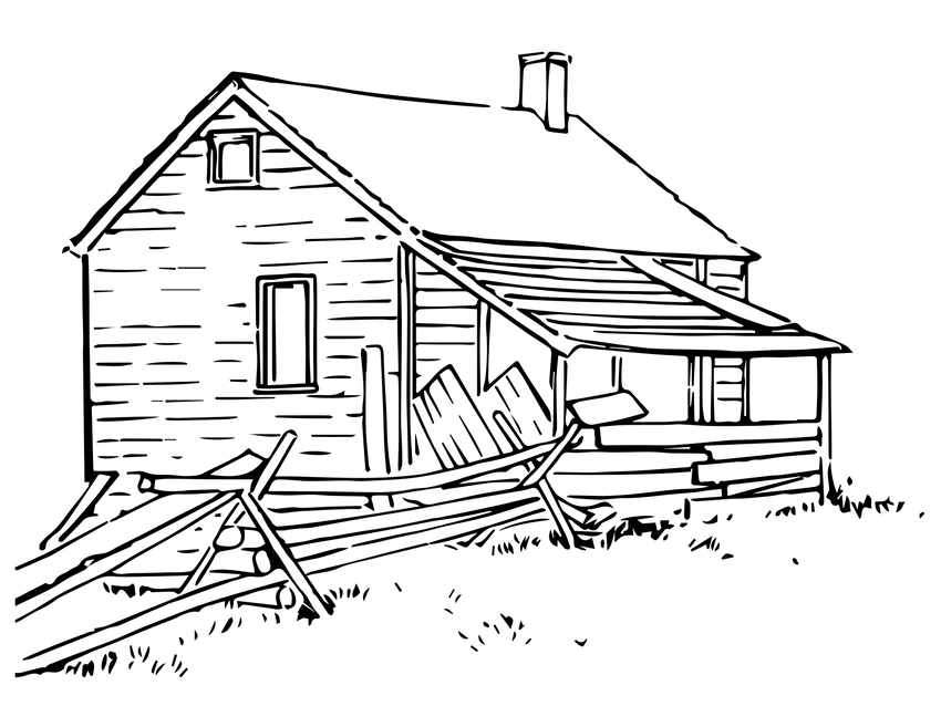 Tham khảo mẫu tranh tô màu nhà gỗ đơn giản và đẹp