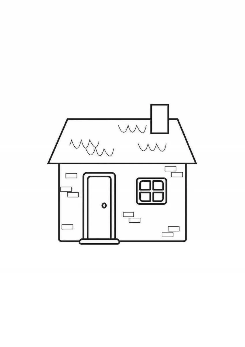 Tranh tô màu nhà cute giúp bé rèn luyện khéo tay