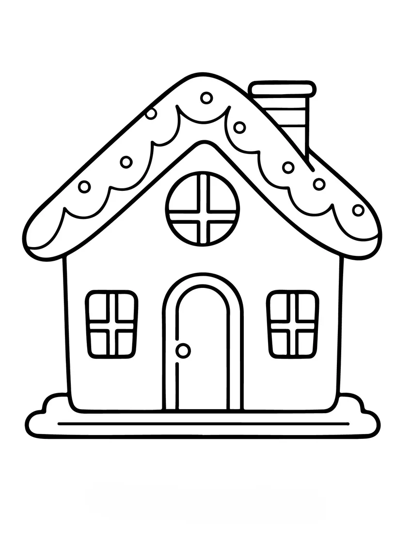 In tranh tô màu nhà xinh để bé thỏa sức tô màu