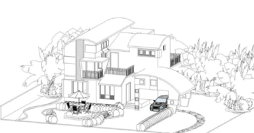 Tranh tô màu nhà phố bé mầm non dễ tô và hấp dẫn