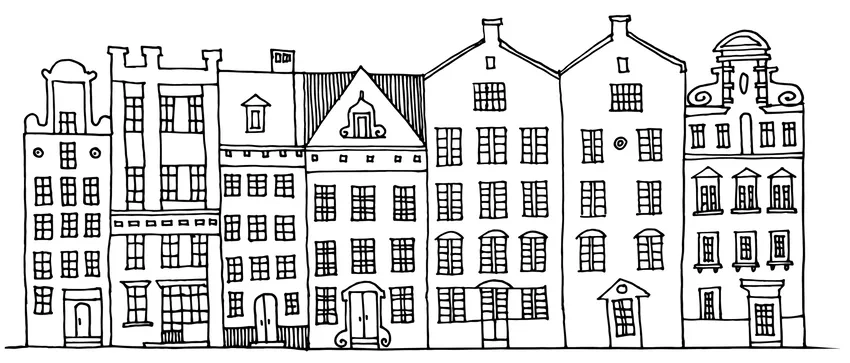 Tranh tô màu nhà phố sáng tạo ý tưởng thú vị cho bé